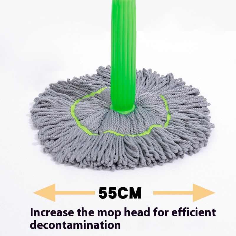 2-in-1 Self-Wringing Mop | Rotating Microfiber Floor Mop with Stainless Steel Pole â Hands-Free Dehydration for Easy Cleaning