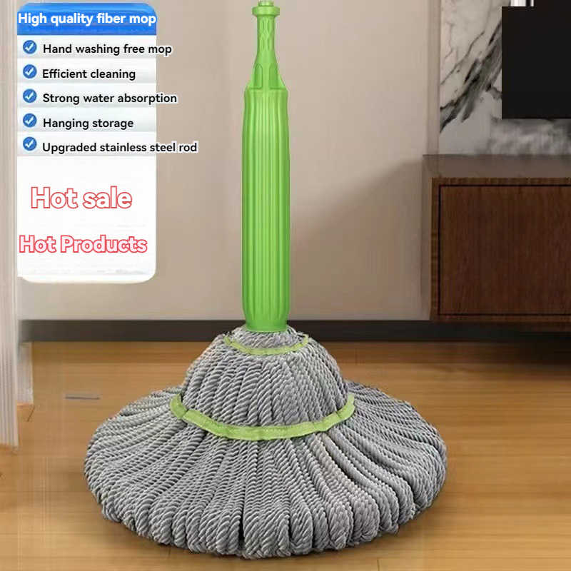2-in-1 Self-Wringing Mop | Rotating Microfiber Floor Mop with Stainless Steel Pole â Hands-Free Dehydration for Easy Cleaning